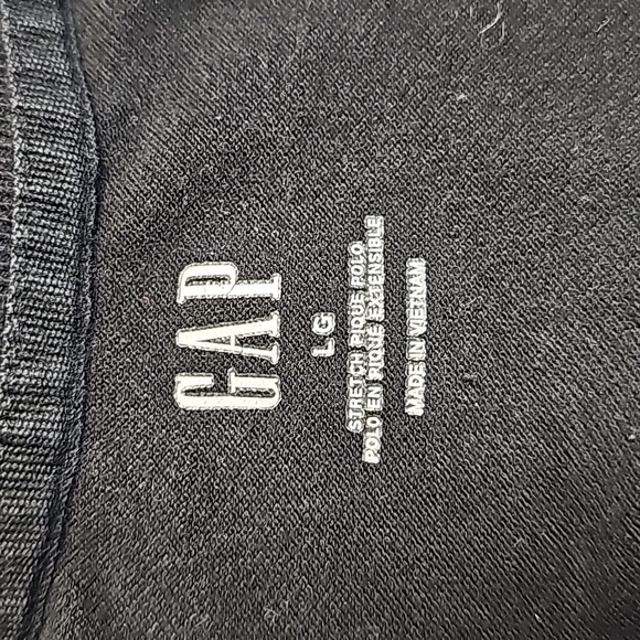 GAP large black stretch pique polo short sleeve shirt 5 pack - Picture 5 of 7